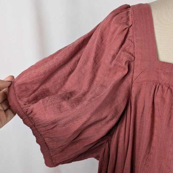 Old Navy Puff Sleeve Mini Swing Dress Pink Square Neck Plus Size 3X NEW NWT - Picture 5 of 9